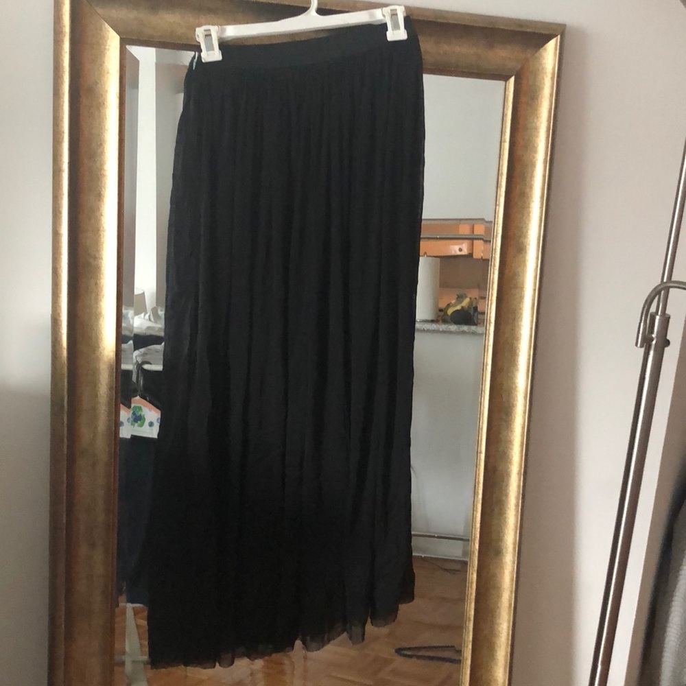 Black midi length skirt